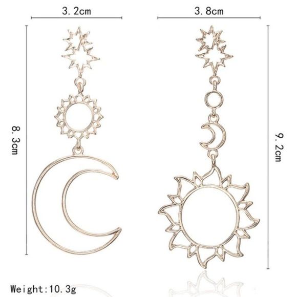 💫✨Sun ☀️ & Moon 🌙 Drop Earrings✨💫 - Picture 6 of 10